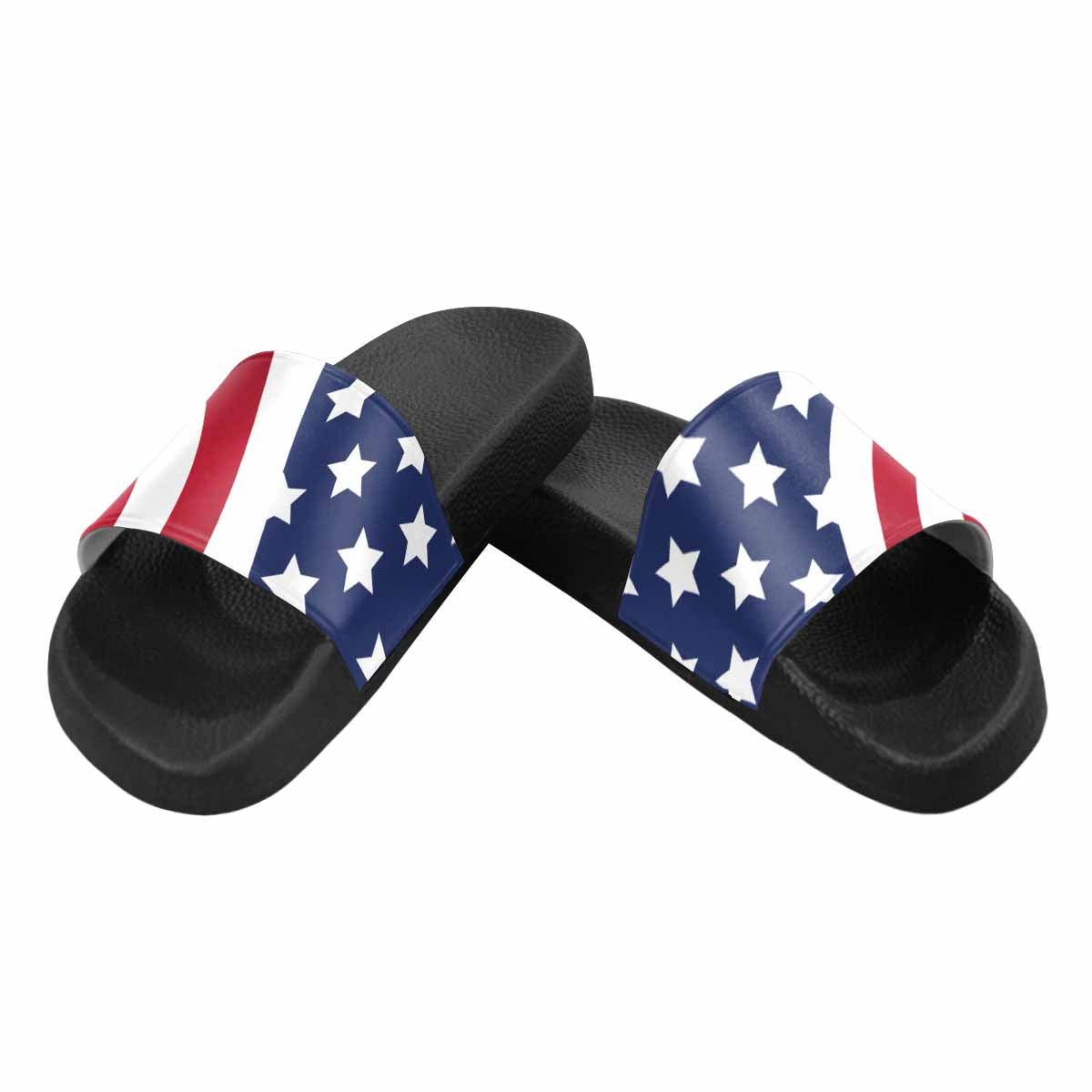 Mens Slide Sandals, Stars And Stripes Print