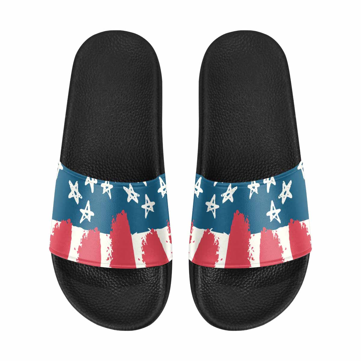 Mens Slide Sandals, Stars And Stripes Print