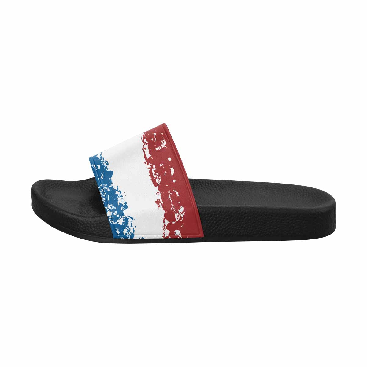 Mens Slide Sandals, Red White Blue Print