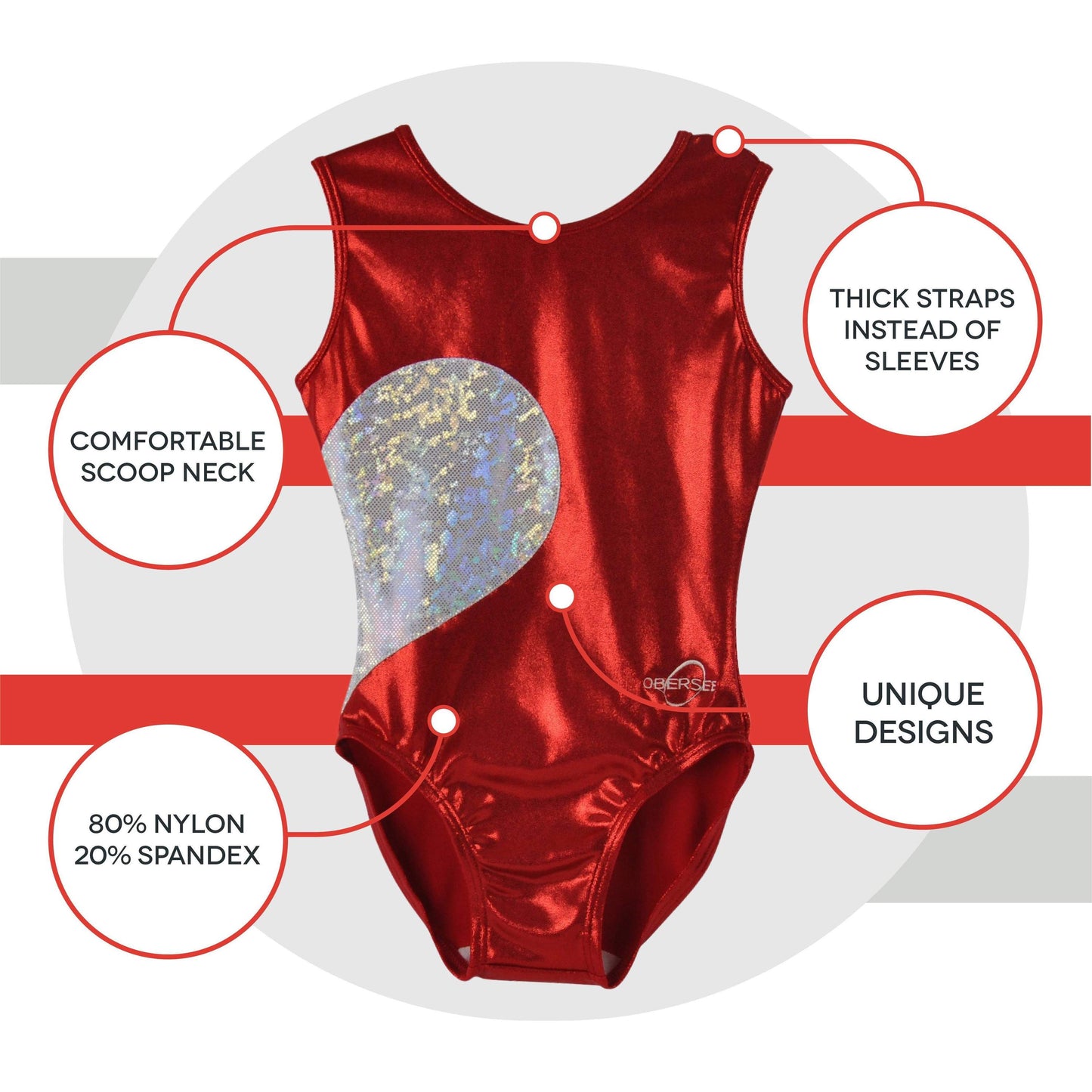 O3GL011 - Obersee Gymnastics Leotard - | Gymnastics Apparel | Girls'