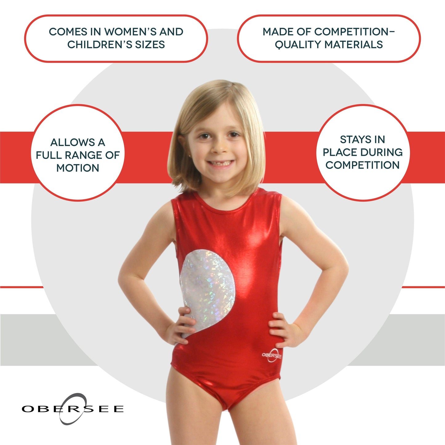 O3GL011 - Obersee Gymnastics Leotard - | Gymnastics Apparel | Girls'