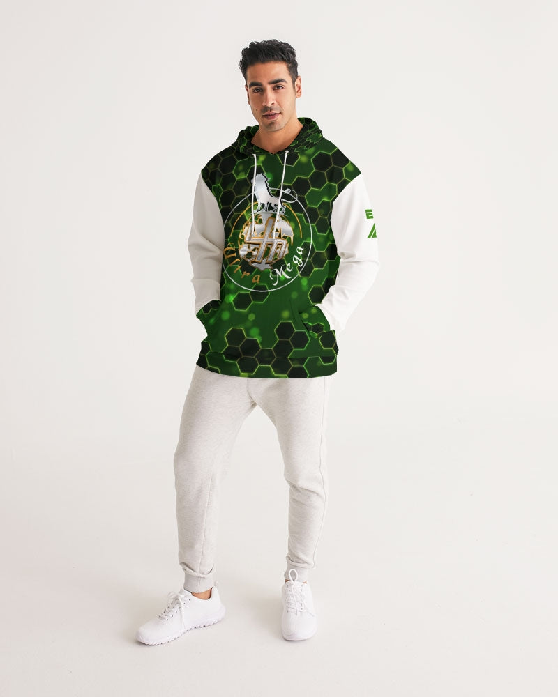 Hexagon Green Mens Hoodie