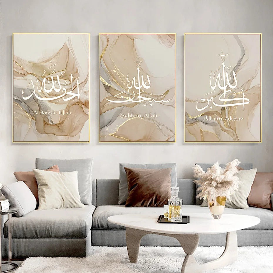 Abstract Retro Pattern Text Frameless Wall Canvas Painting