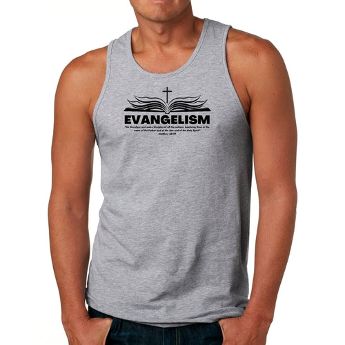 Mens Tank Top Fitness Shirt Evangelism - Go Therefore And Make