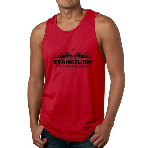 Mens Tank Top Fitness Shirt Evangelism - Go Therefore And Make