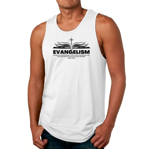 Mens Tank Top Fitness Shirt Evangelism - Go Therefore And Make