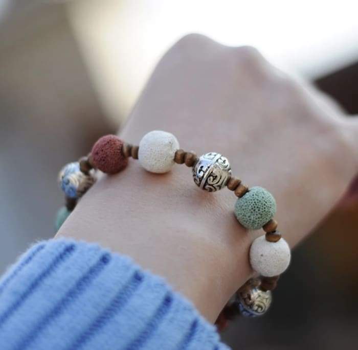 Multi Color Lava Stone Bracelet 3