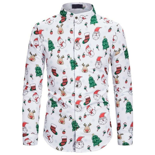 Men's Casual Shirts Shirt For Men 2021 Mens Christmas Party Button