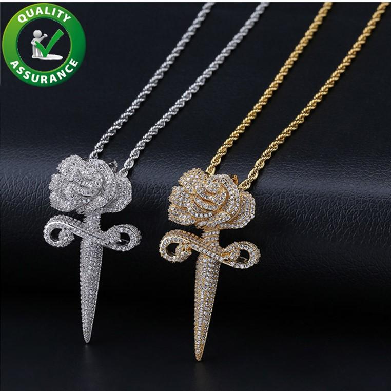 Mens Iced Out Hip Hop Chain Pendants Luxury Designer Necklace Hiphop