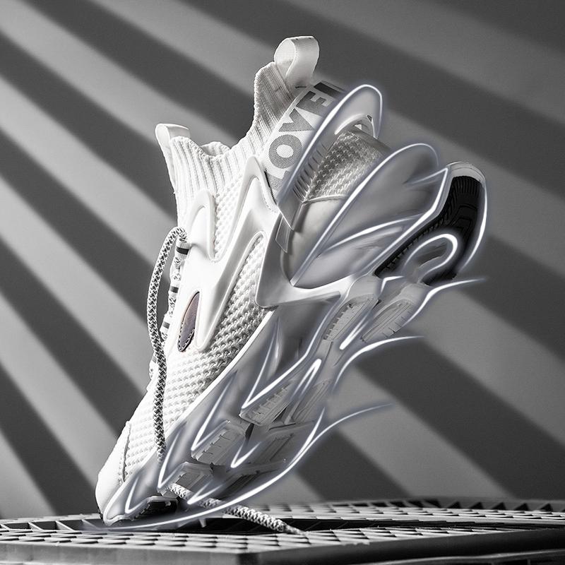 Mens Shoes Summer Breathable Thin Mesh Surface Running Blade-Sharp