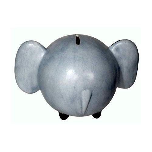 Blue Ceramic Elephant Bank