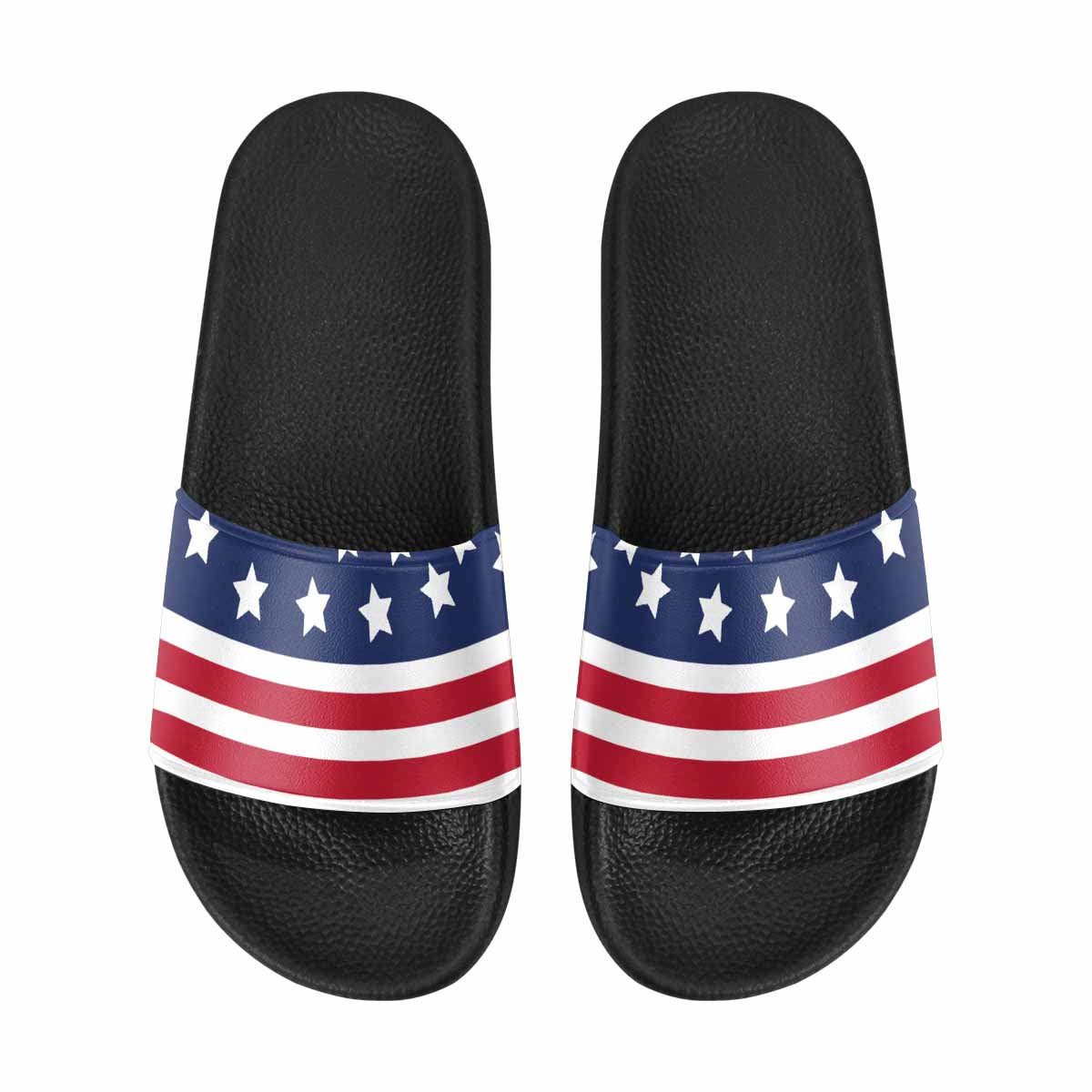Mens Slide Sandals, Stars And Stripes Print