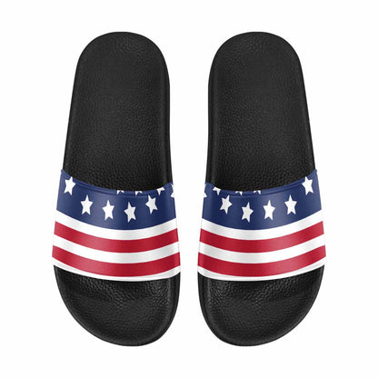 Mens Slide Sandals, Stars And Stripes Print