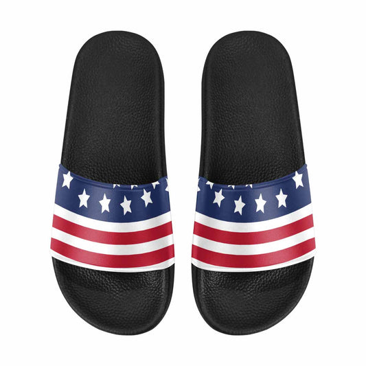 Mens Slide Sandals, Stars And Stripes Print