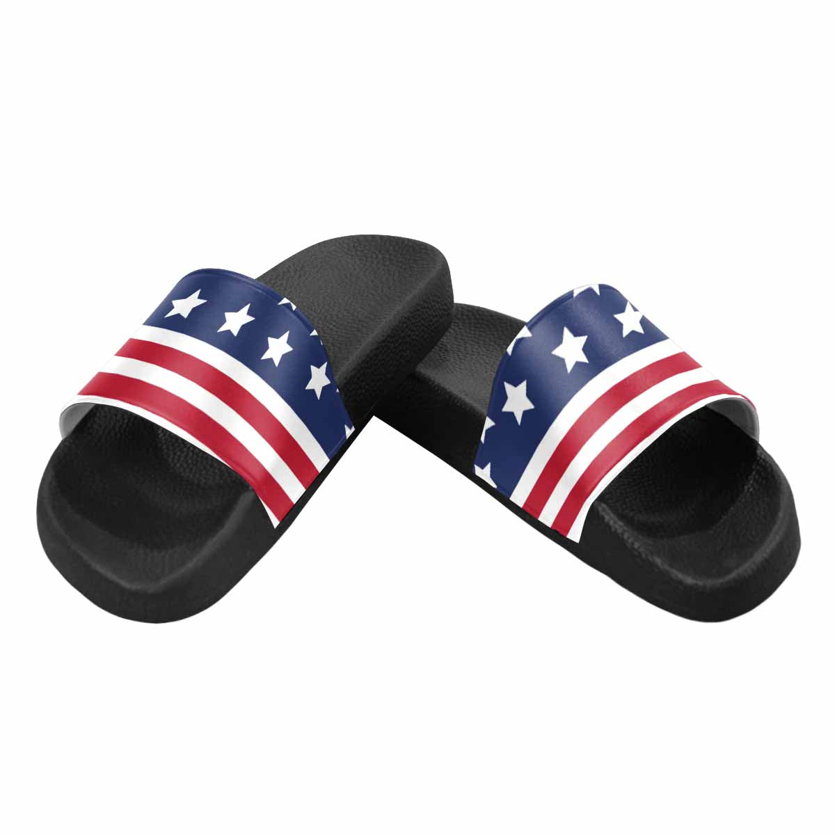 Mens Slide Sandals, Stars And Stripes Print