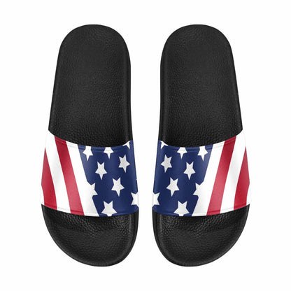 Mens Slide Sandals, Stars And Stripes Print