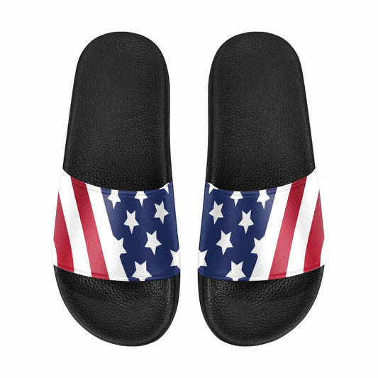 Mens Slide Sandals, Stars And Stripes Print