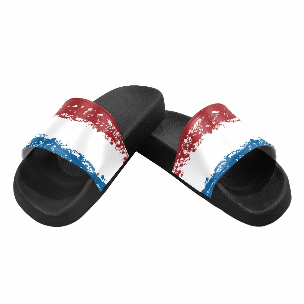 Mens Slide Sandals, Red White Blue Print