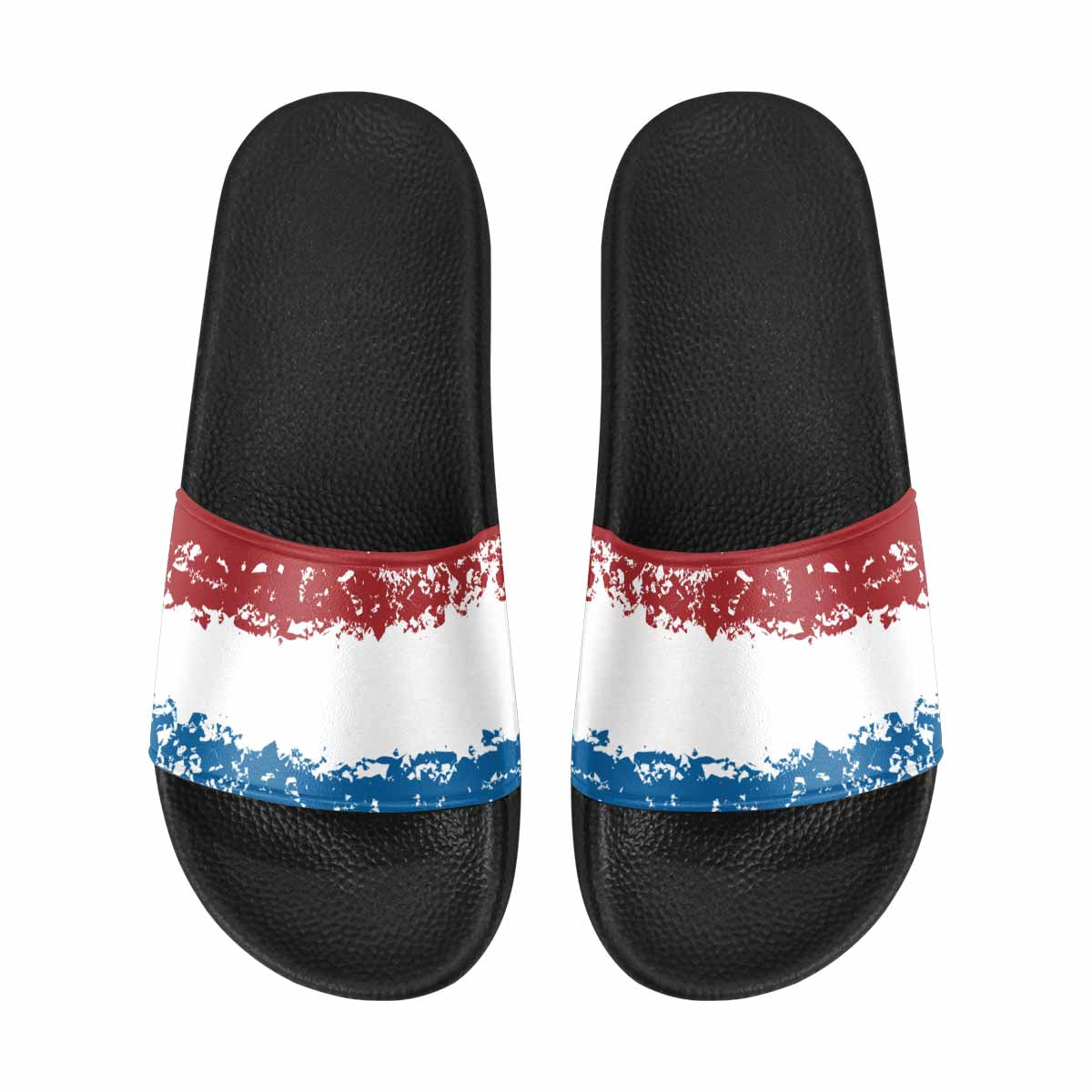 Mens Slide Sandals, Red White Blue Print