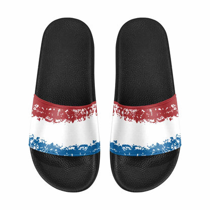 Mens Slide Sandals, Red White Blue Print
