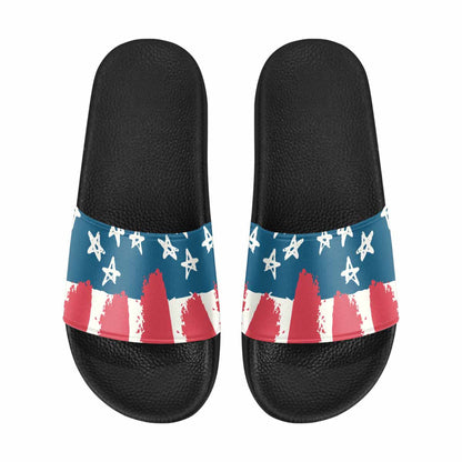 Mens Slide Sandals, Stars And Stripes Print