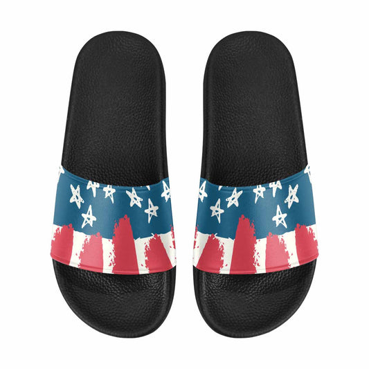 Mens Slide Sandals, Stars And Stripes Print