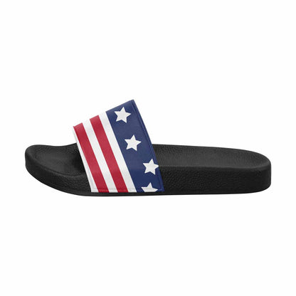 Mens Slide Sandals, Stars And Stripes Print