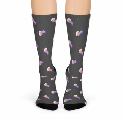 Astronaut Dog in Space Fun Socks