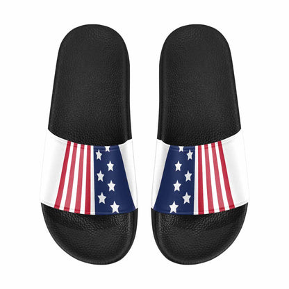 Mens Slide Sandals, Stars And Stripes Print
