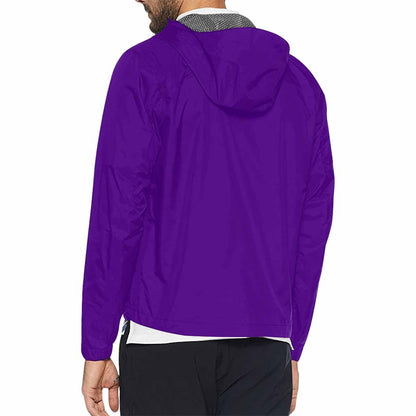 Indigo Purple Hooded Windbreaker Jacket - Men / Women
