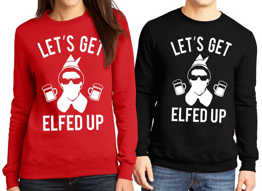 Let's Get Elfed Up Christmas Sweater Unisex Mugs