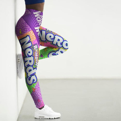 Sport Leggings Women 3D Snacks Print Tights Yoga Pants Gym Legins