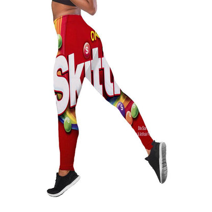 Sport Leggings Women 3D Snacks Print Tights Yoga Pants Gym Legins