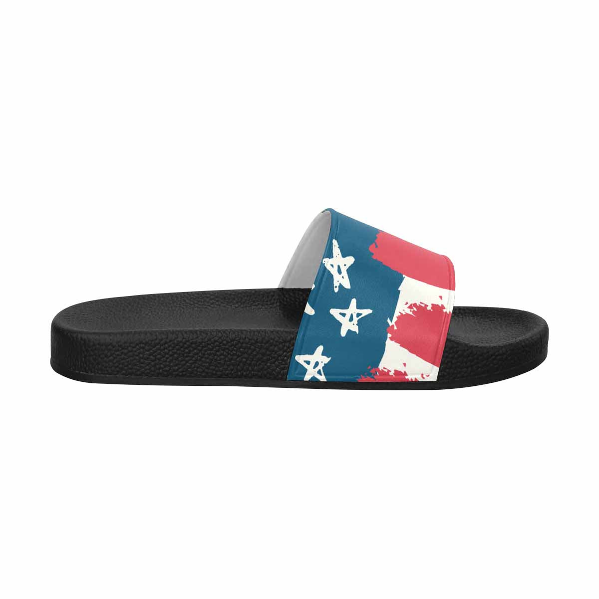 Mens Slide Sandals, Stars And Stripes Print