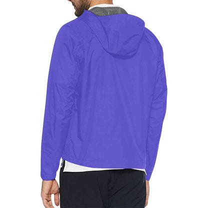 Blue Iris Hooded Windbreaker Jacket - Men / Women