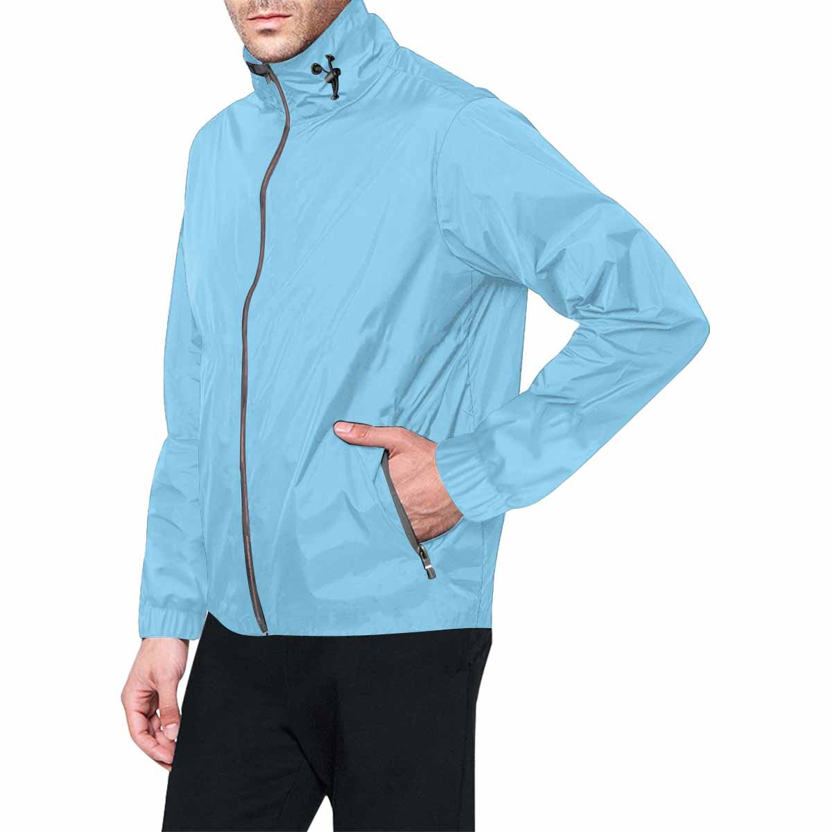 Light Blue Hooded Windbreaker Jacket - Men / Women