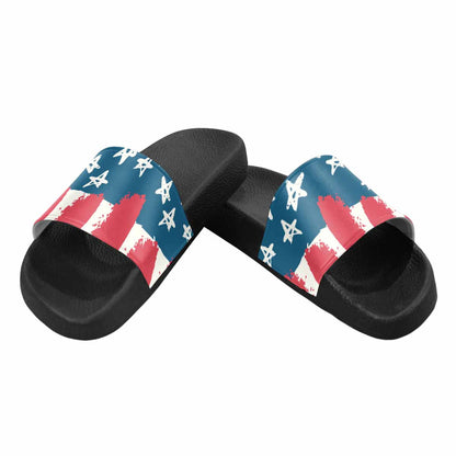Mens Slide Sandals, Stars And Stripes Print