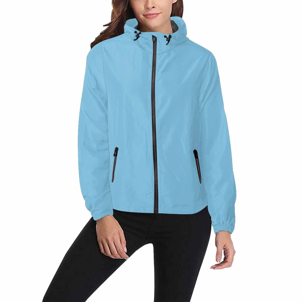 Light Blue Hooded Windbreaker Jacket - Men / Women