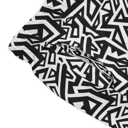 Men's Swim Trunks - B/W