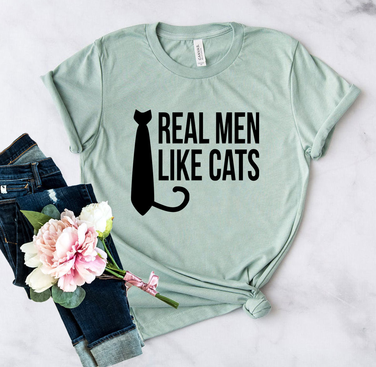 DT0180 Real Man Like Cat Shirt