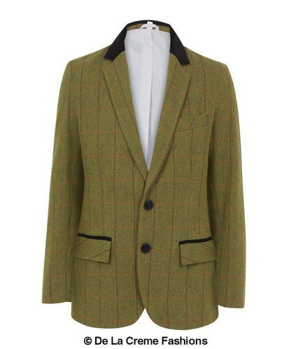 De La Creme MAN - Mens Luxury Wool Blend Jacket Velvet Trim