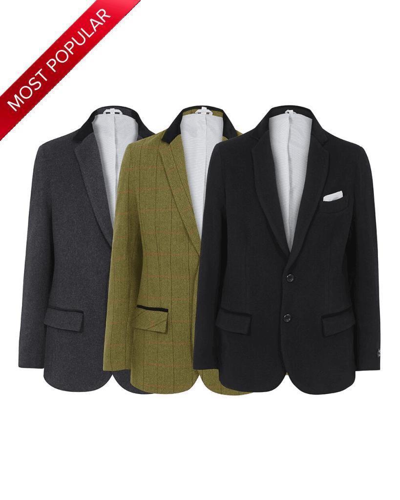 De La Creme MAN - Mens Luxury Wool Blend Jacket Velvet Trim