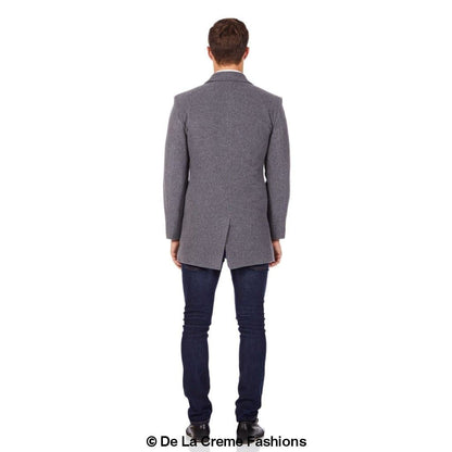 De La Creme MAN - Wool Blend Covert Winter Coat