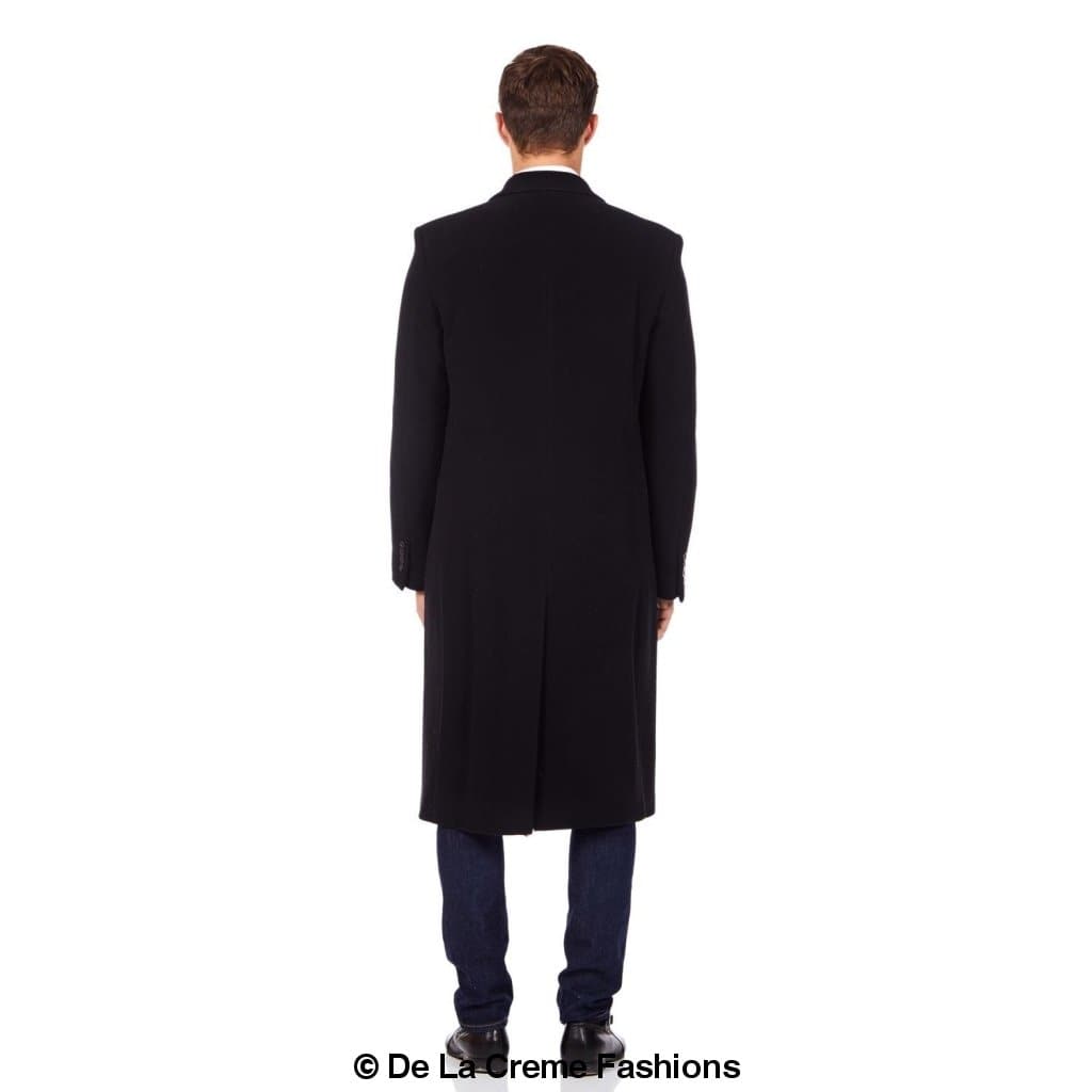 De La Creme MAN Wool & Cashmere Blend Covert Long Coat