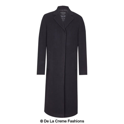 De La Creme MAN Wool & Cashmere Blend Covert Long Coat