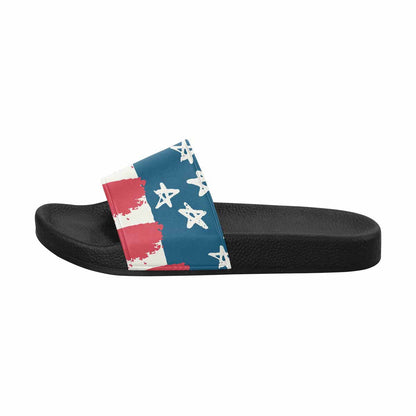 Mens Slide Sandals, Stars And Stripes Print