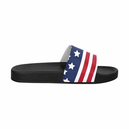 Mens Slide Sandals, Stars And Stripes Print