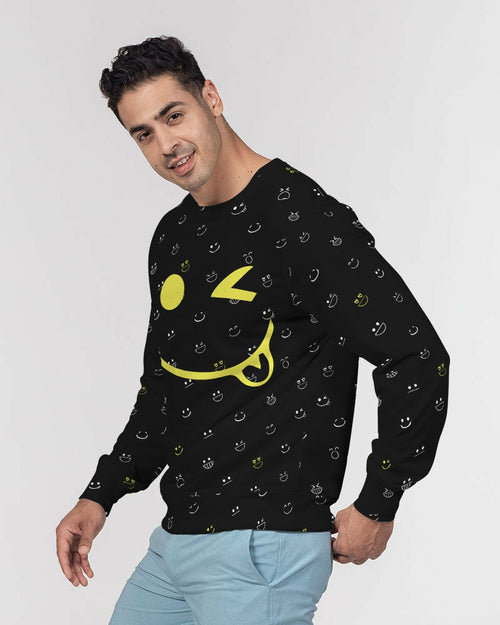 2882Sport™ Fit My Mood: Winky Face Men's French Terry Crewneck