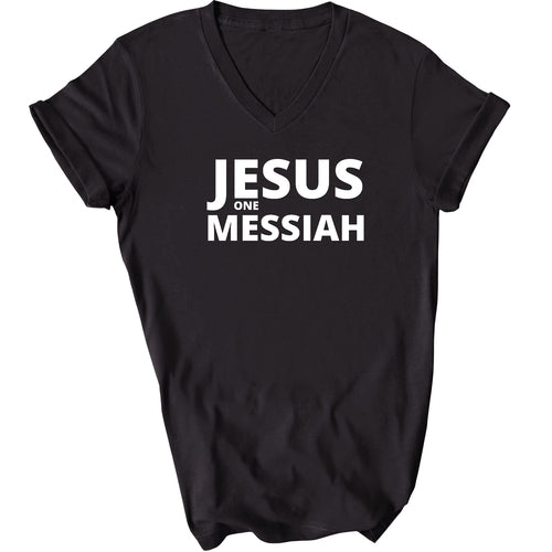 Jesus One Messiah Mens V-neck T-shirt