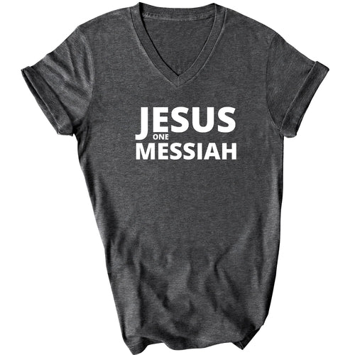 Jesus One Messiah Mens V-neck T-shirt